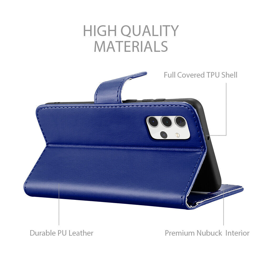 Leather Wallet Flip Case Cover For Samsung Note 20 10+ 9 8 5 4 3 M20 M30 Stand